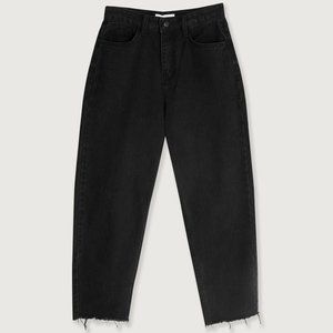 🖤 OAK + FORT Straight Raw-Hem Jeans